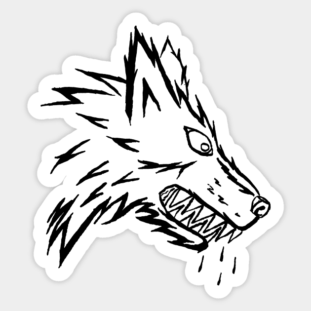 Dark and Gritty Werewolf Sticker by MacSquiddles